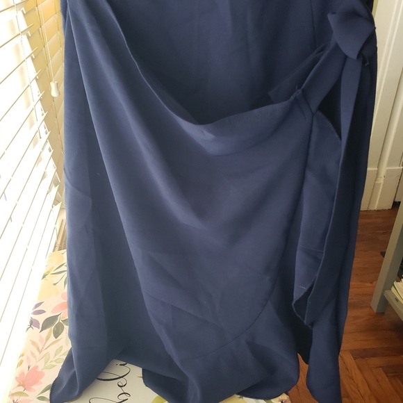 SAMPEEL Summer V Neck Wrap Puffy Sleeve Short Dress with Belt for Women - Picture 13 of 13